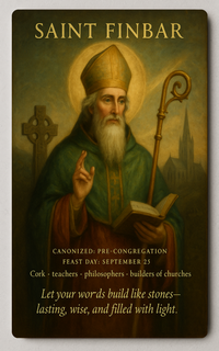 Saint Finbar Trading Card PosterGoat