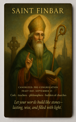 Saint Finbar Trading Card PosterGoat