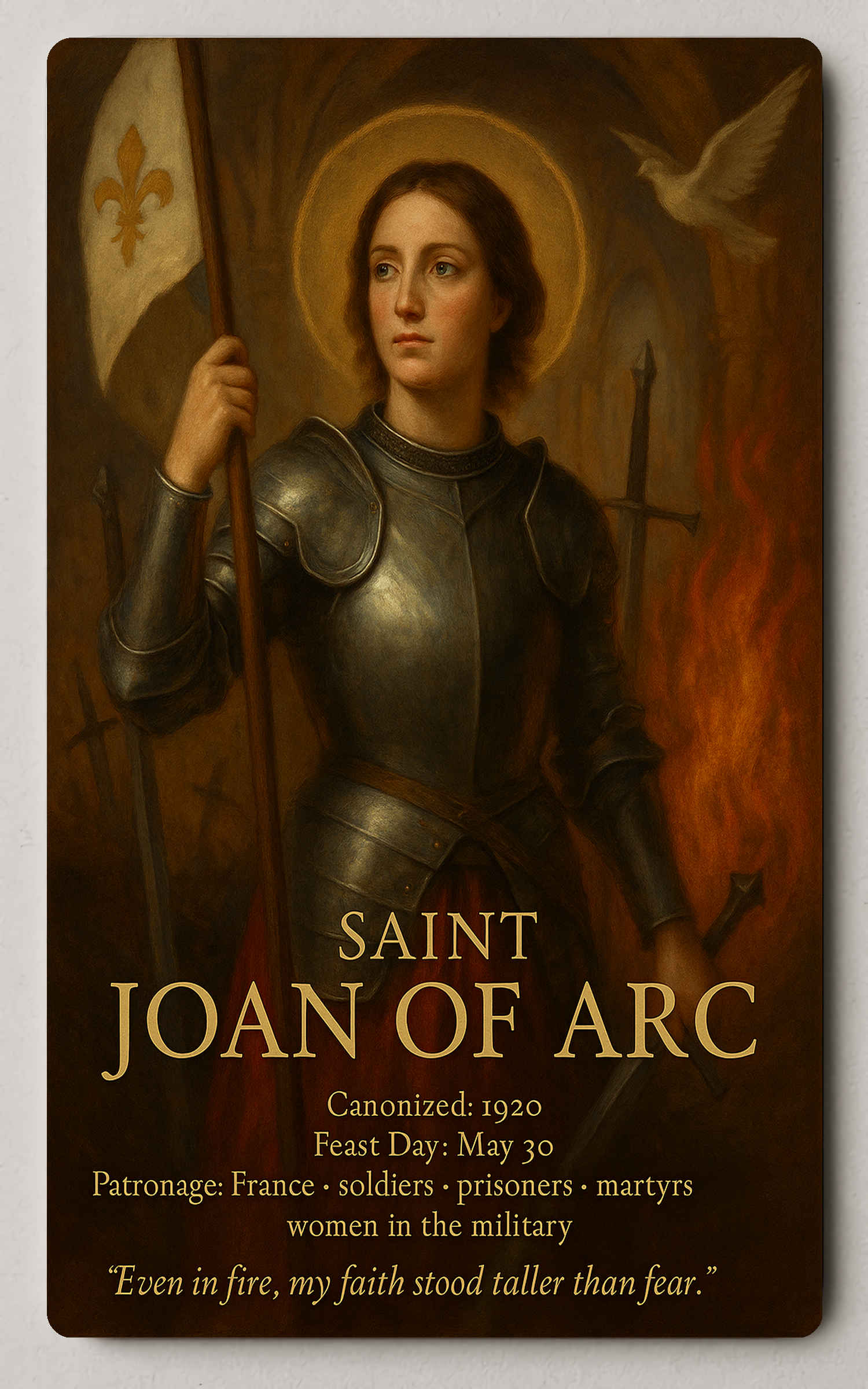 Saint Joan of Arc Trading Card PosterGoat
