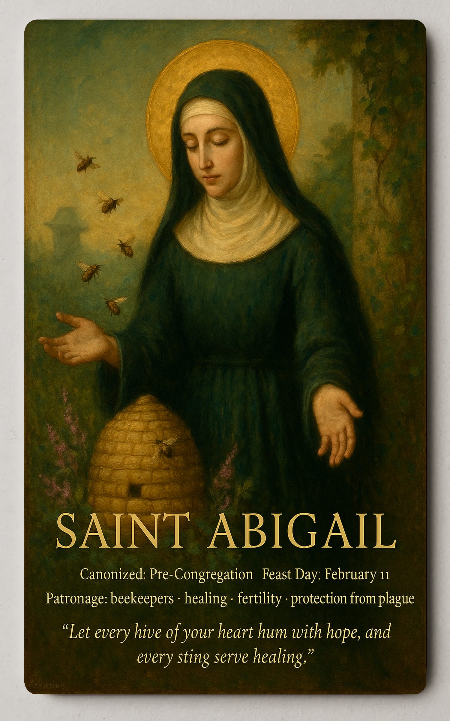 Saint Abigail Trading Card PosterGoat