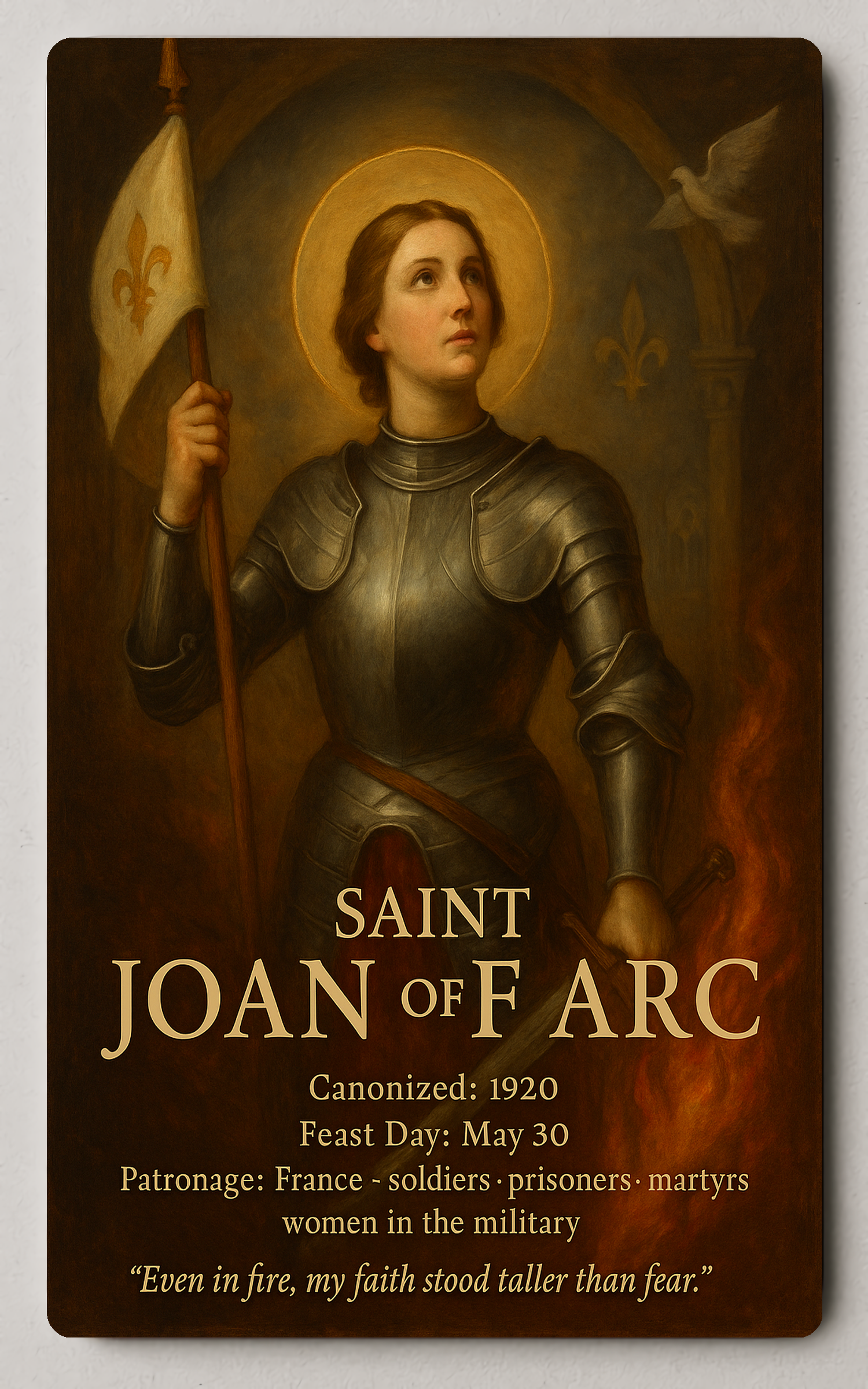 Saint Joan of Arc Trading Card PosterGoat