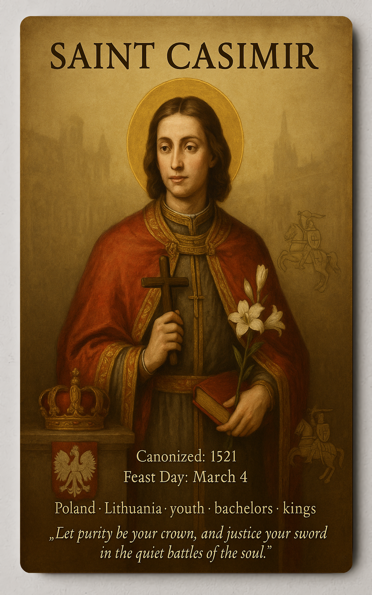 Saint Casimir Trading Card PosterGoat