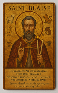 Saint Blaise Trading Card PosterGoat