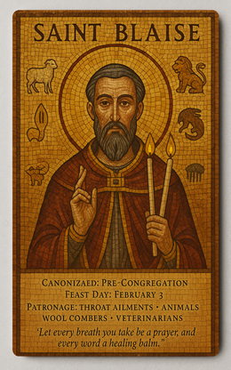 Saint Blaise Trading Card PosterGoat
