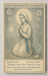 Saint Bernadette Soubirous Trading Card PosterGoat