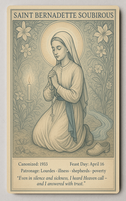 Saint Bernadette Soubirous Trading Card PosterGoat