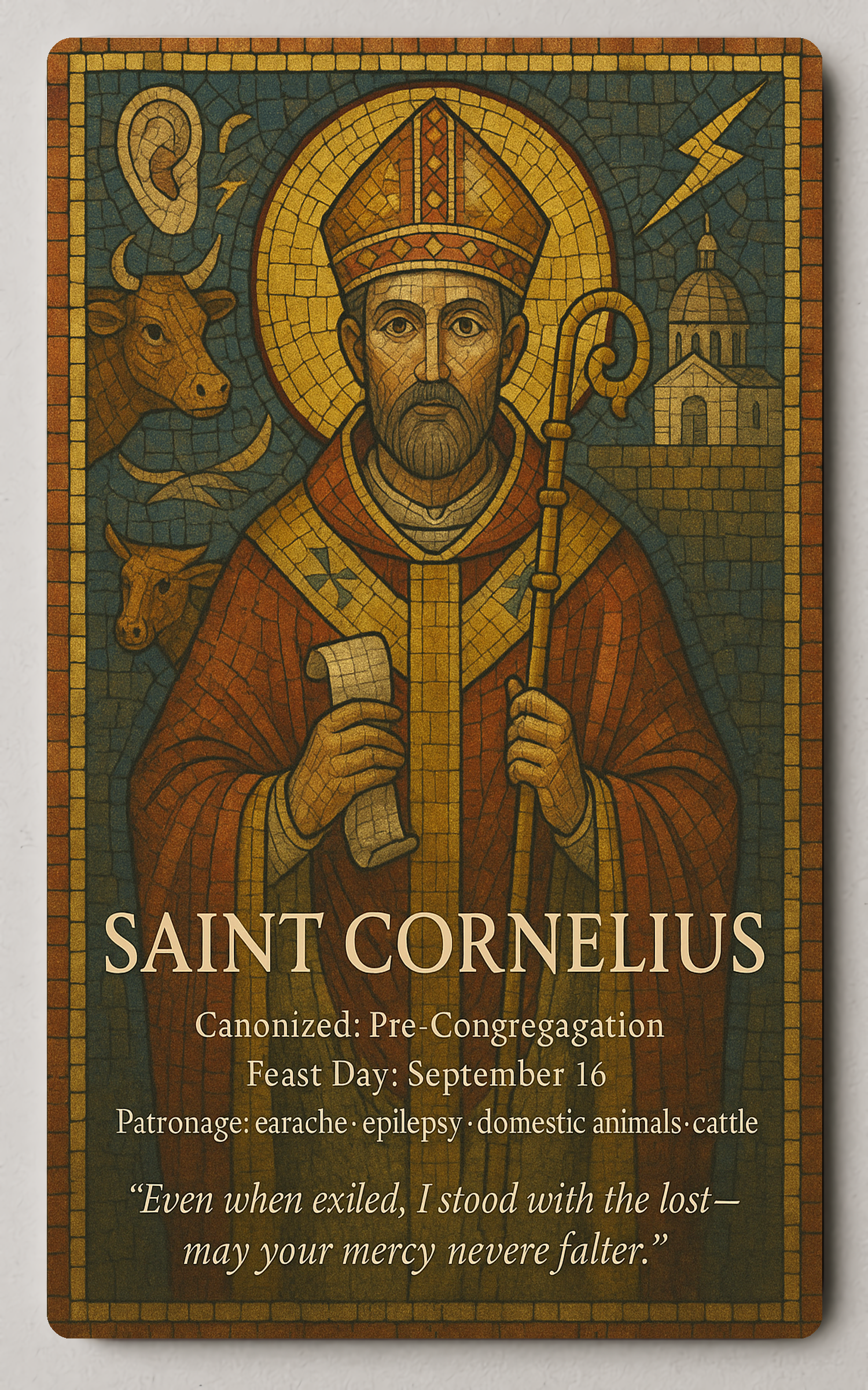 Saint Cornelius Trading Card PosterGoat