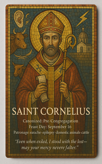 Saint Cornelius Trading Card PosterGoat