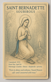 Saint Bernadette Soubirous Trading Card PosterGoat
