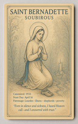 Saint Bernadette Soubirous Trading Card PosterGoat