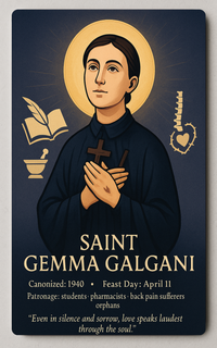 Saint Gemma Galgani Trading Card PosterGoat