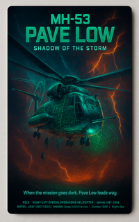 MH-53 Pave Low Shadow of the Storm Trading Card PosterGoat