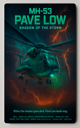 MH-53 Pave Low Shadow of the Storm Trading Card PosterGoat