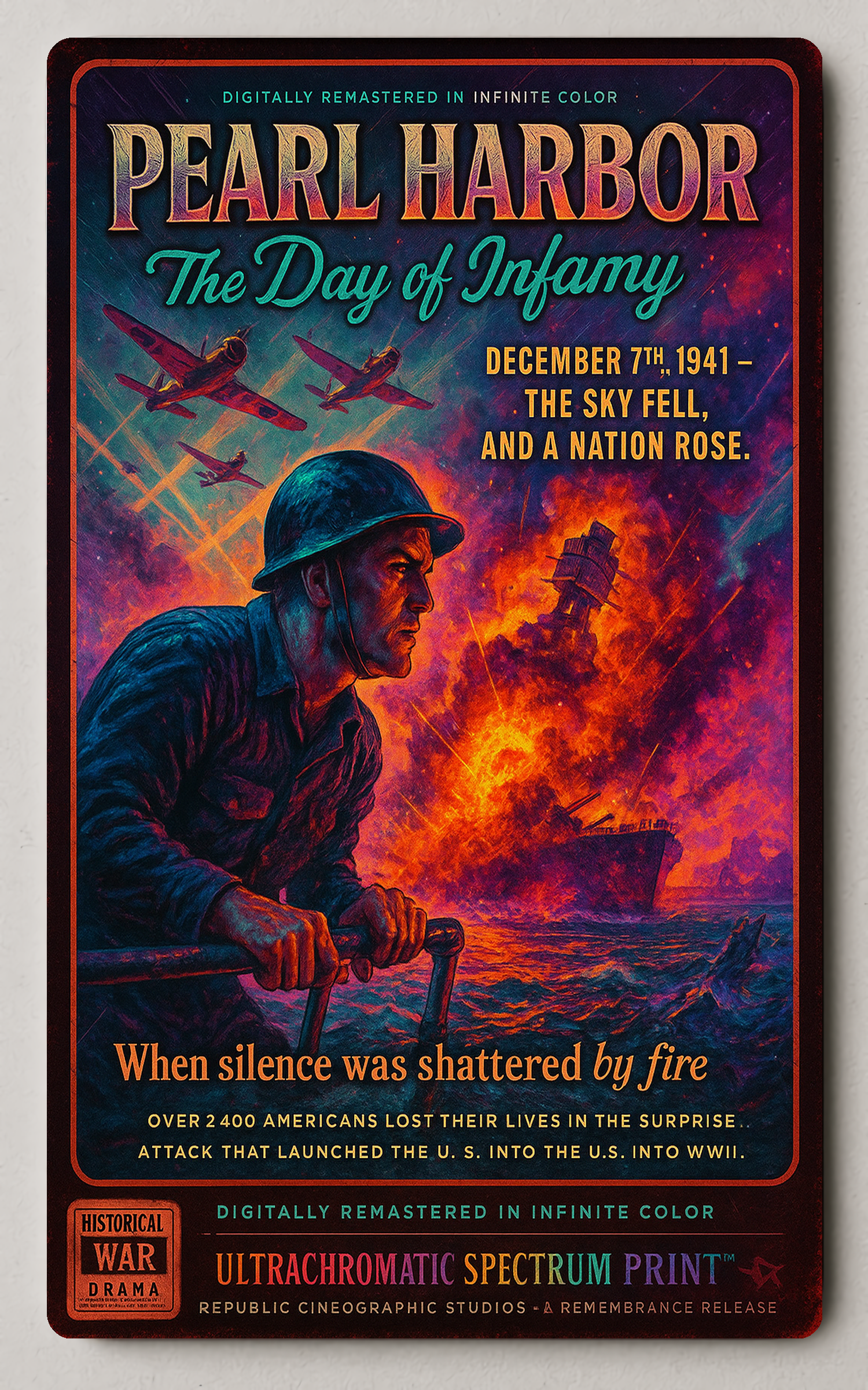 Pearl Harbor The Day of Infamy Trading Card PosterGoat