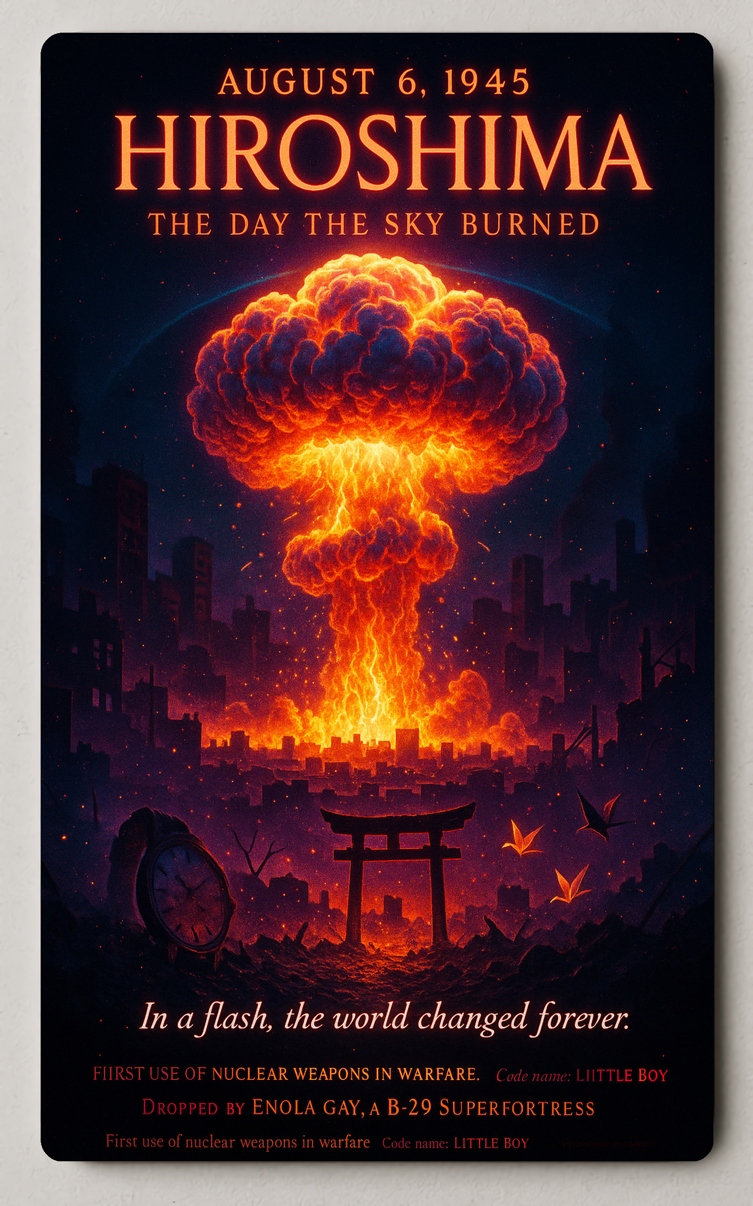 Hiroshima - The Day the Sky Burned Trading Card PosterGoat
