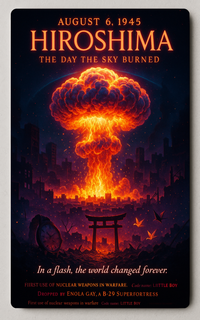 Hiroshima - The Day the Sky Burned Trading Card PosterGoat