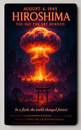 Hiroshima - The Day the Sky Burned Trading Card PosterGoat