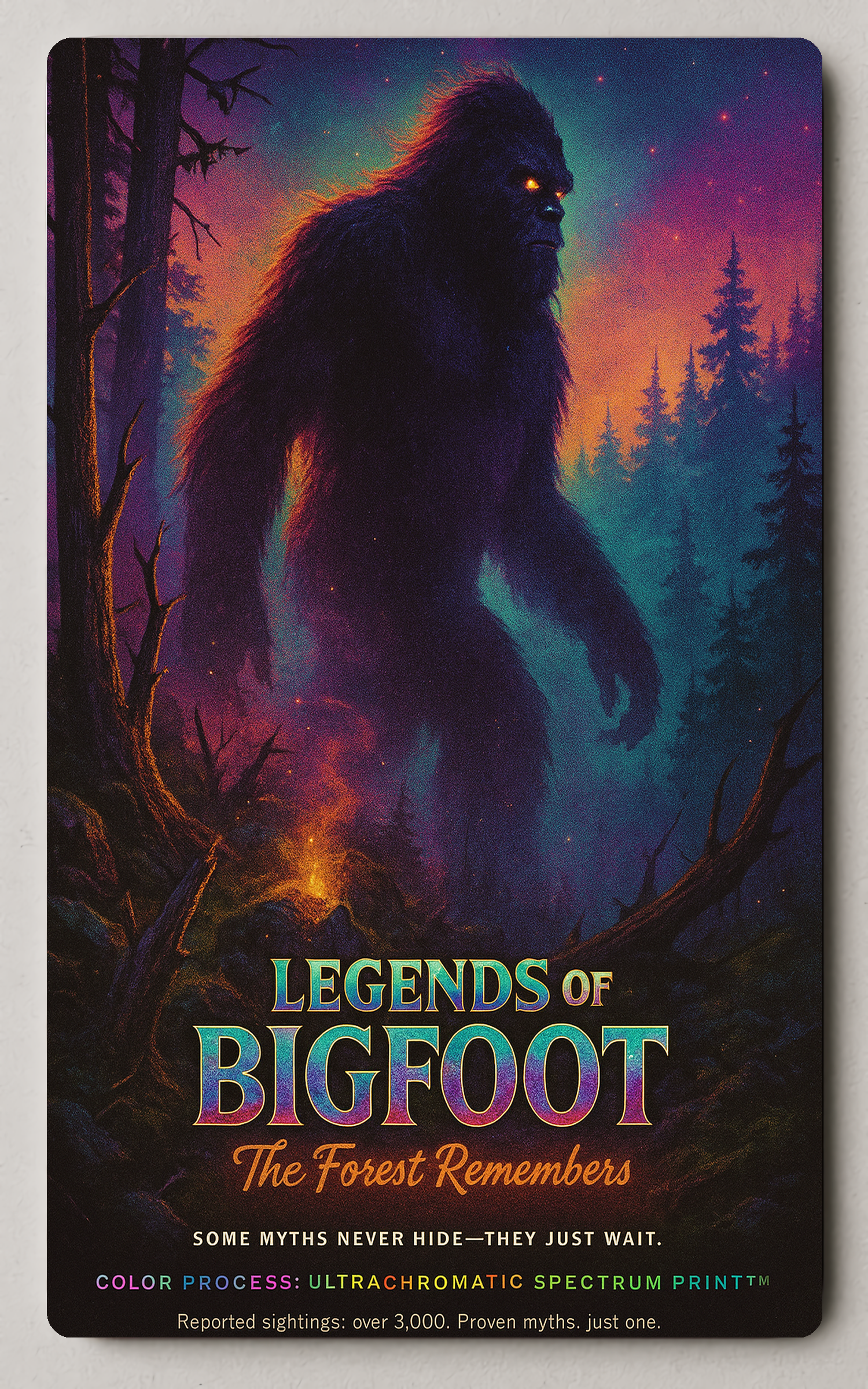 Legends of Bigfoot Trading Card PosterGoat