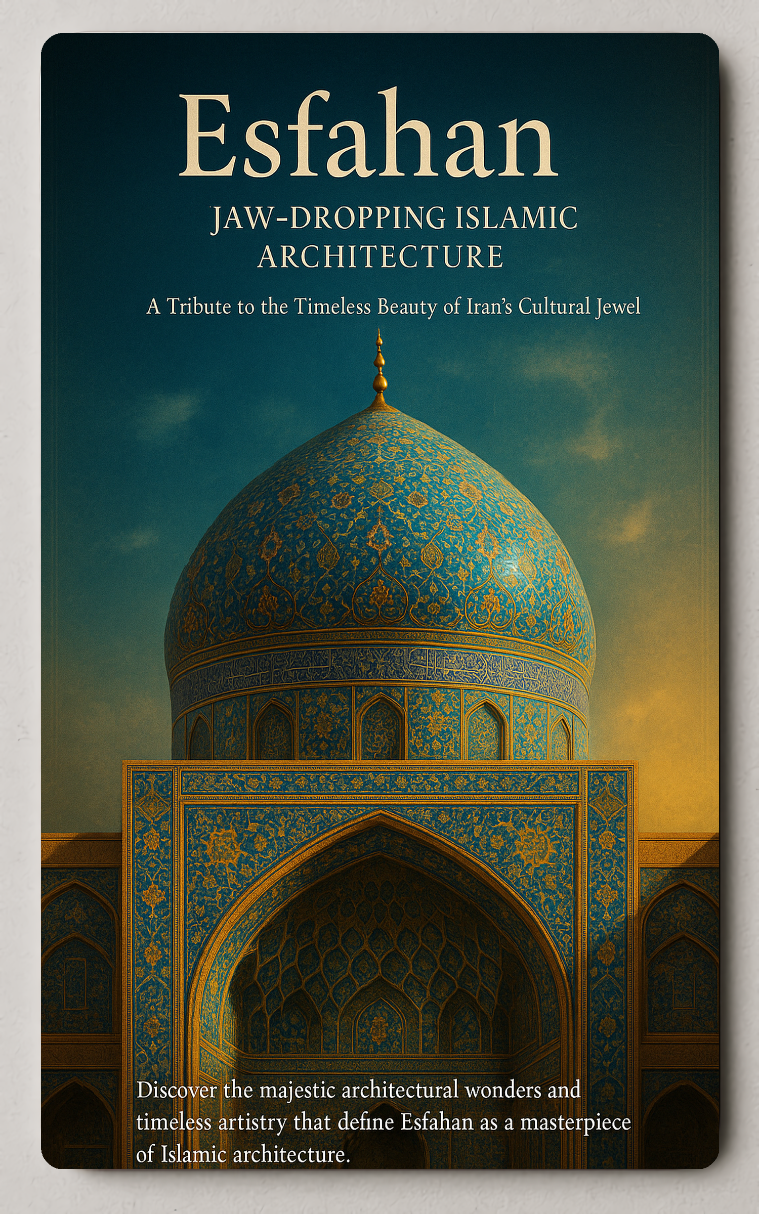 Esfahan A Tribute to Islamic Architecture Trading Card PosterGoat