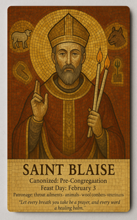 Saint Blaise Patron of Throat Ailments Trading Card PosterGoat