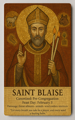 Saint Blaise Patron of Throat Ailments Trading Card PosterGoat