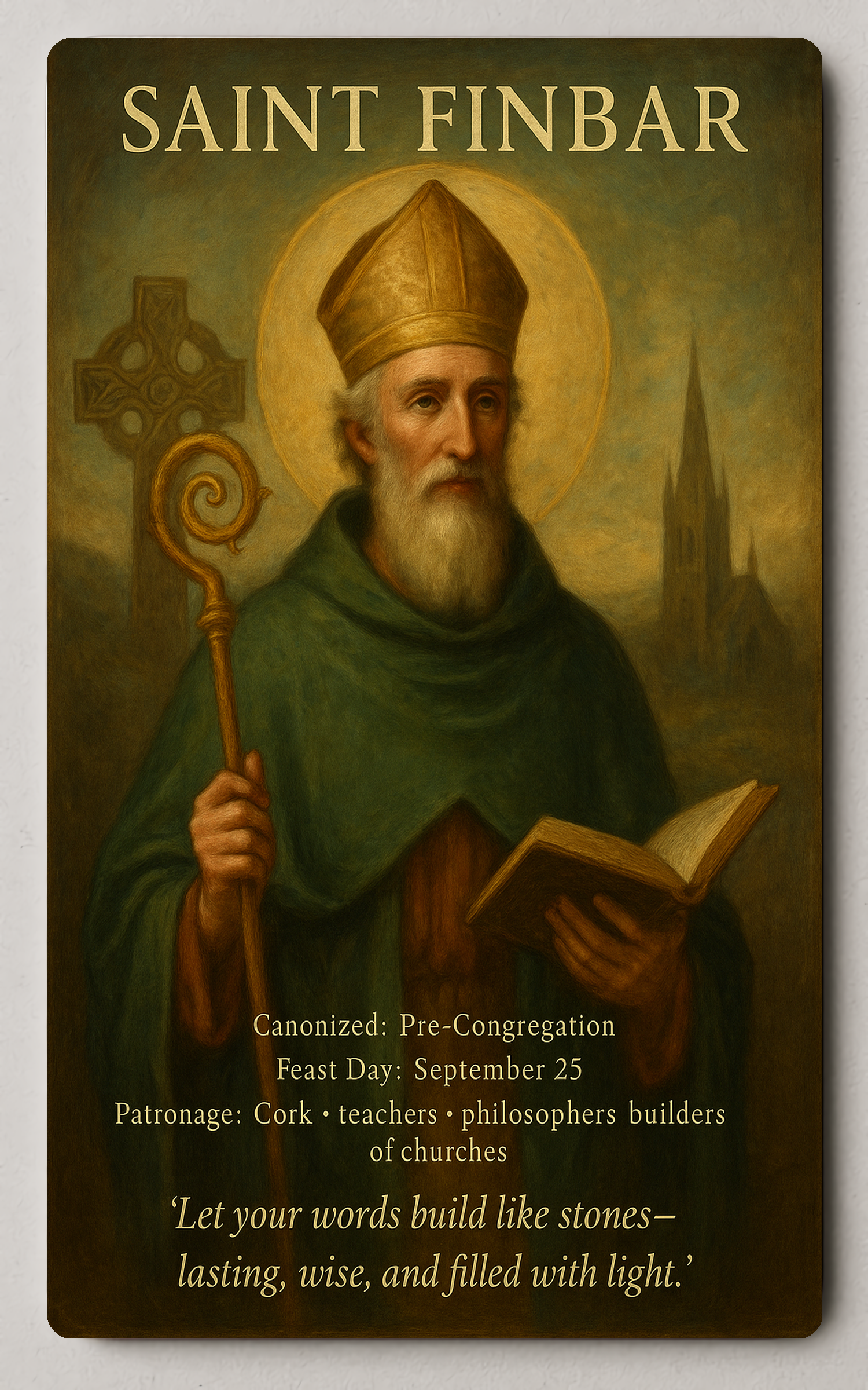 Saint Finbar Trading Card PosterGoat