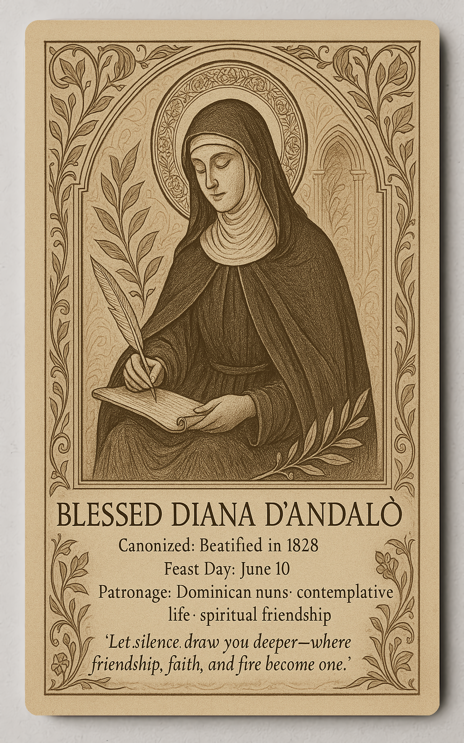 Blessed Diana d'Andalo Trading Card PosterGoat