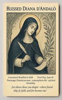 Blessed Diana d'Andalo Saint Trading Card PosterGoat