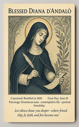 Blessed Diana d'Andalo Saint Trading Card PosterGoat