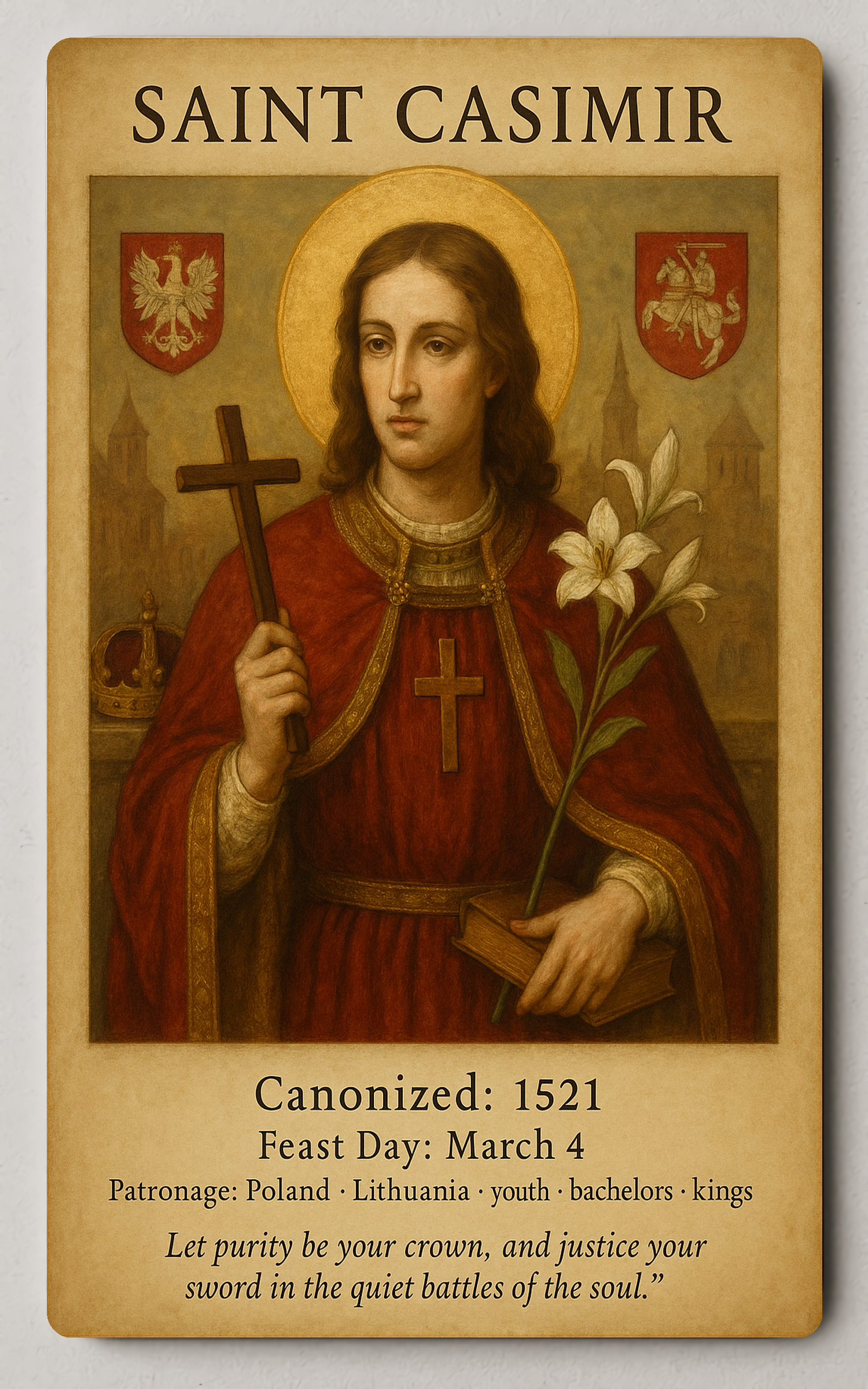 Saint Casimir Trading Card PosterGoat