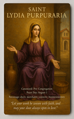 Saint Lydia Purpuraria Trading Card PosterGoat