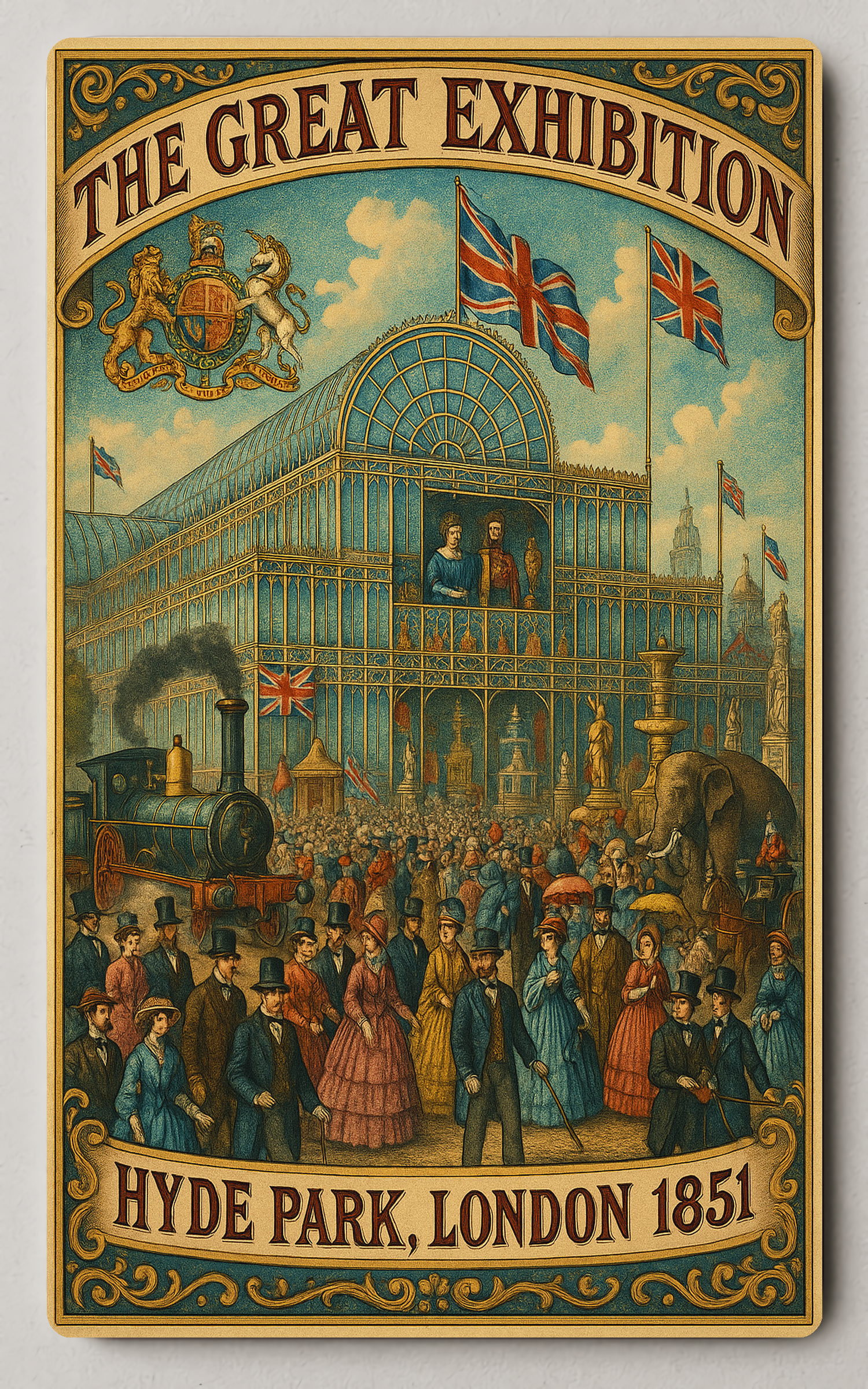 The Great Exhibition Vintage Crystal Palace Cultural Trading Card