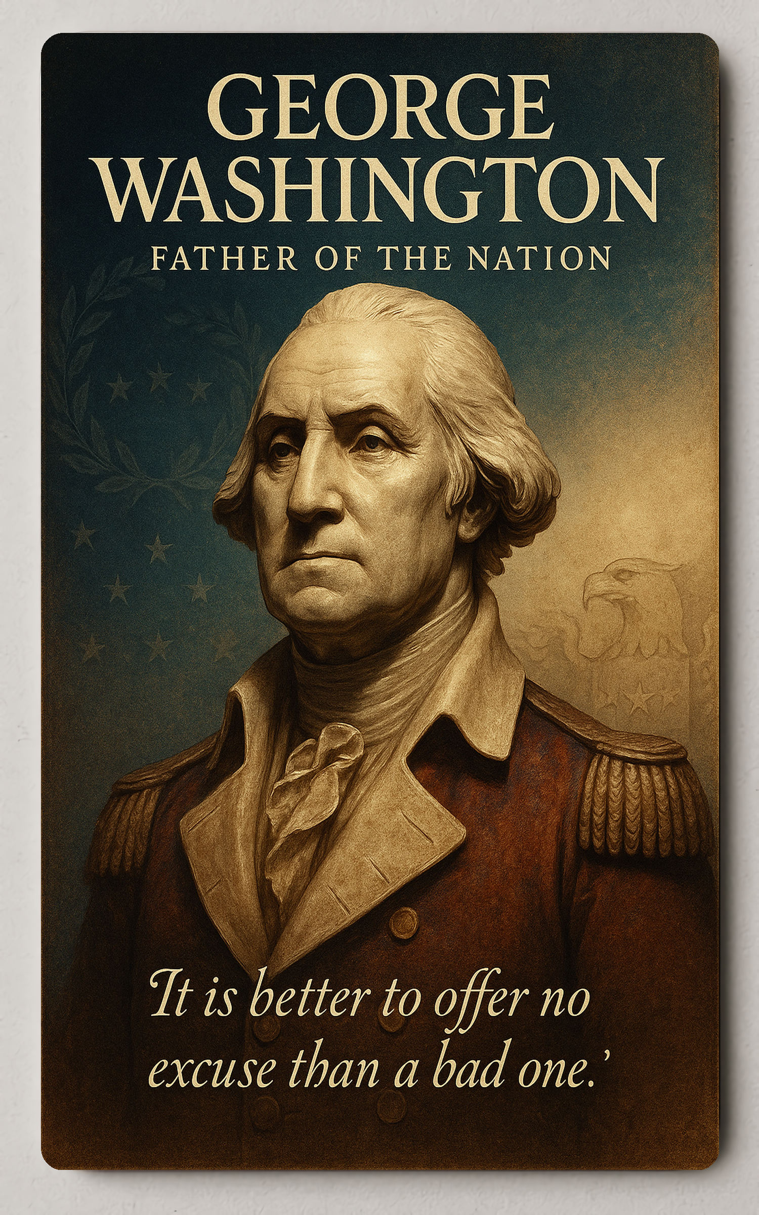 George Washington Vintage Portrait Historical or Presidential Trading Card