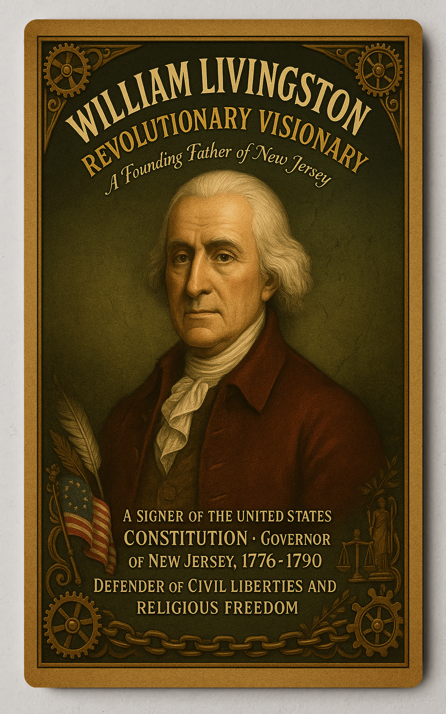 William Livingston Founding Father Historical or Presidential Trading Card