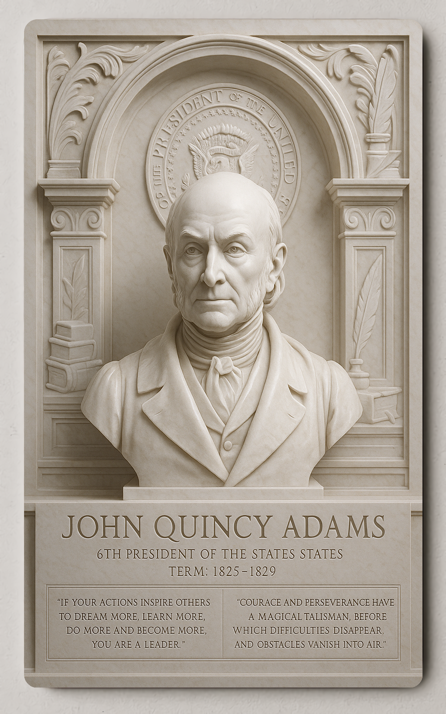 John Quincy Adams Presidential Historical Trading Card