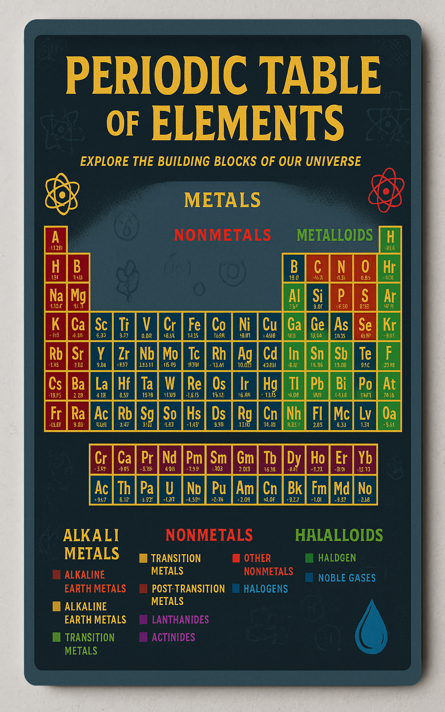 Periodic Table Science Trading Card: Educational or Infographic Trading Card PosterGoat
