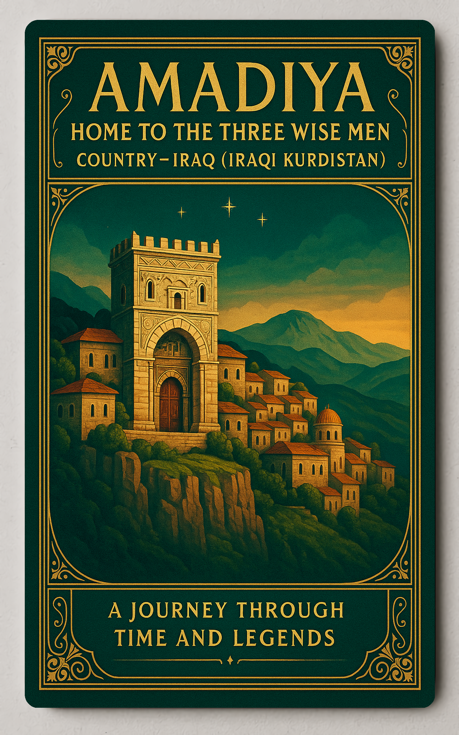 Amadiya Vintage Illustration: e Trading Card PosterGoat