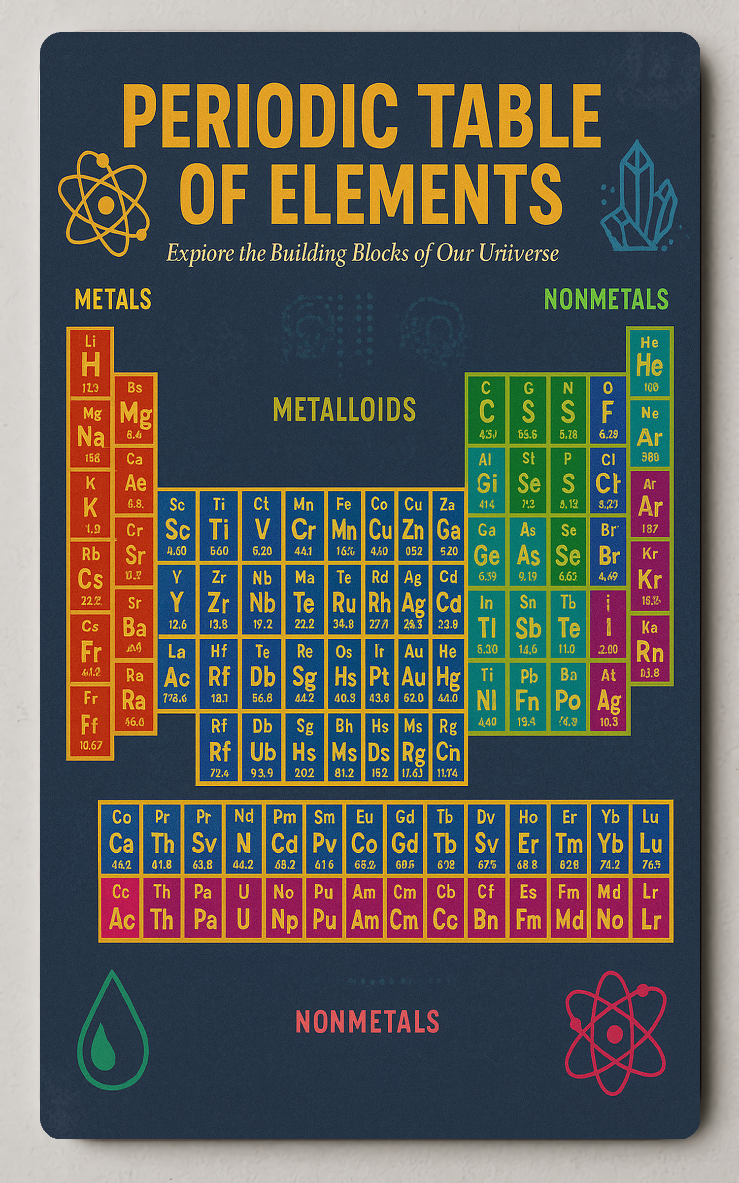 Periodic Table Trading Card: Educational Infographic Art PosterGoat
