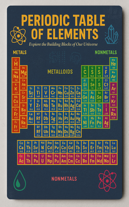 Periodic Table Trading Card: Educational Infographic Art PosterGoat
