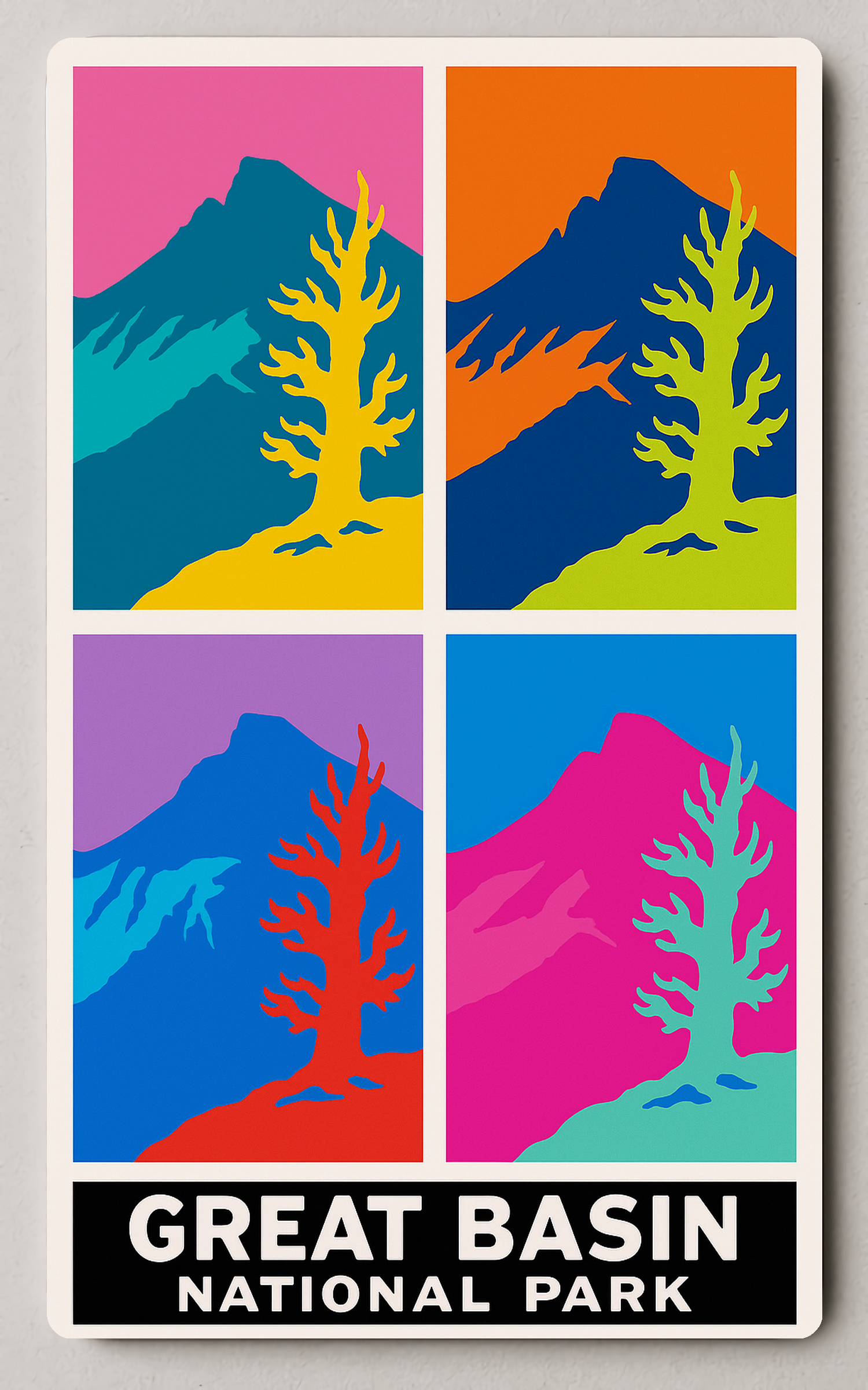 Great Basin National Park Trading Card PosterGoat