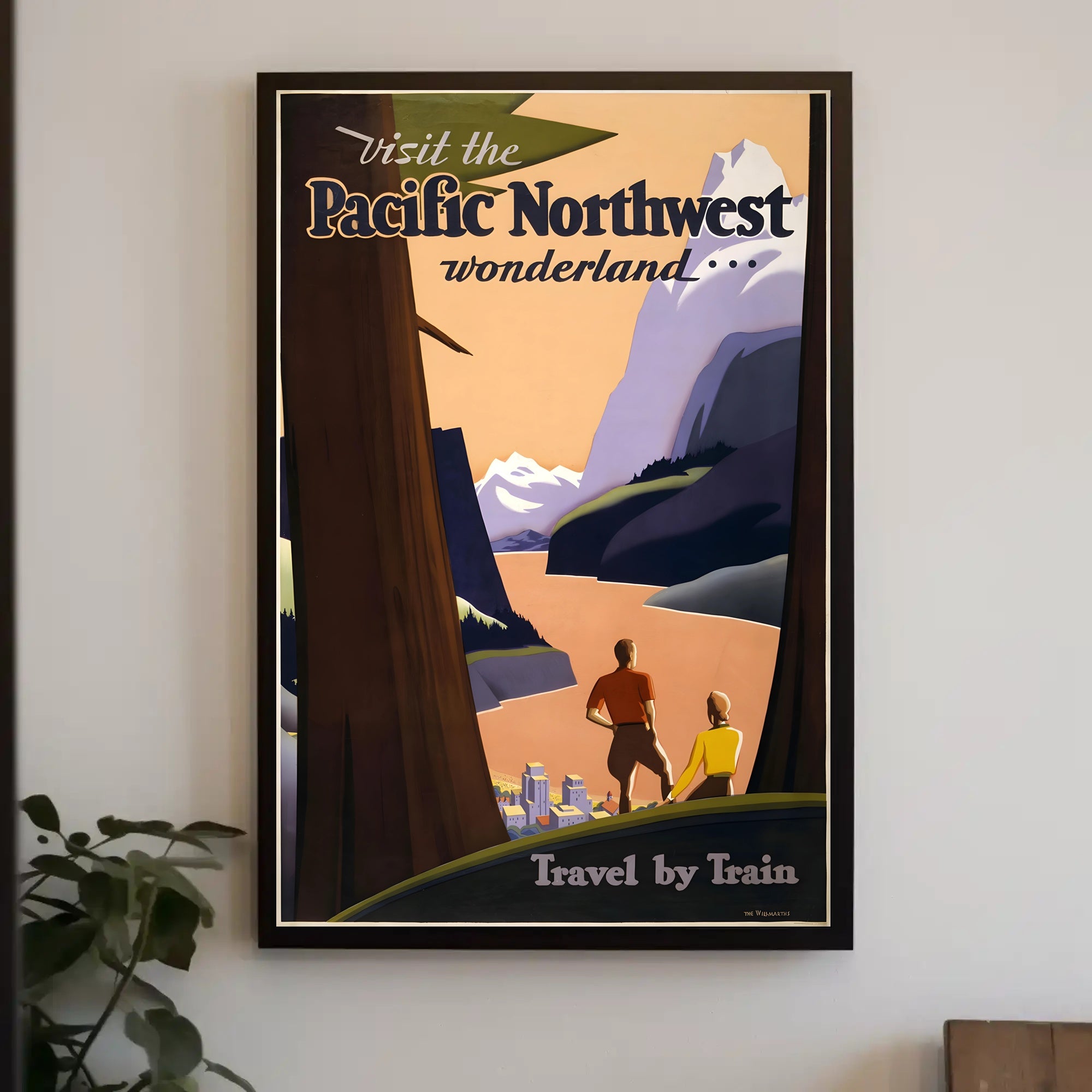 Pacific Northwest Scenic Travel Vintage Train Poster PosterGoat
