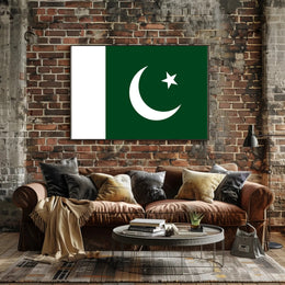 Pakistani Pride: Iconic Flag Representation Country Flag Poster PosterGoat