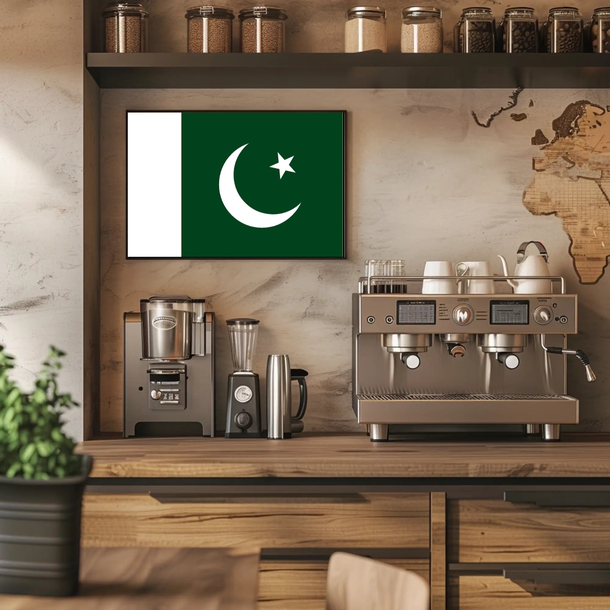 Pakistani Pride: Iconic Flag Representation Country Flag Poster PosterGoat