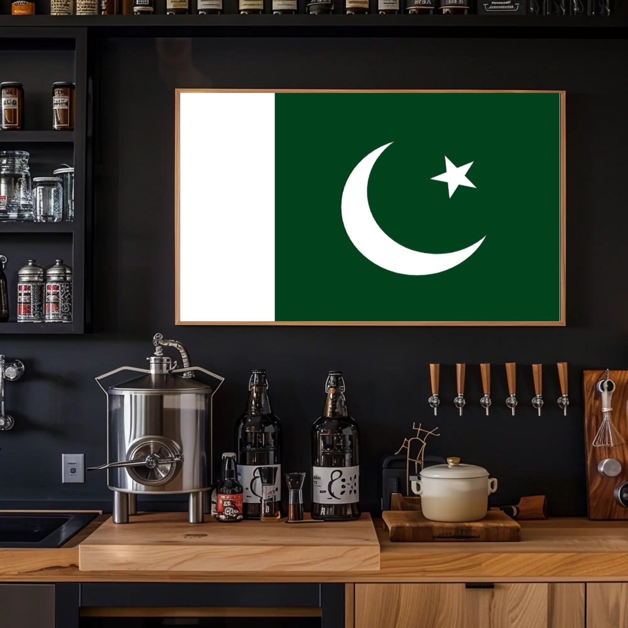 Pakistani Pride: Iconic Flag Representation Country Flag Poster PosterGoat