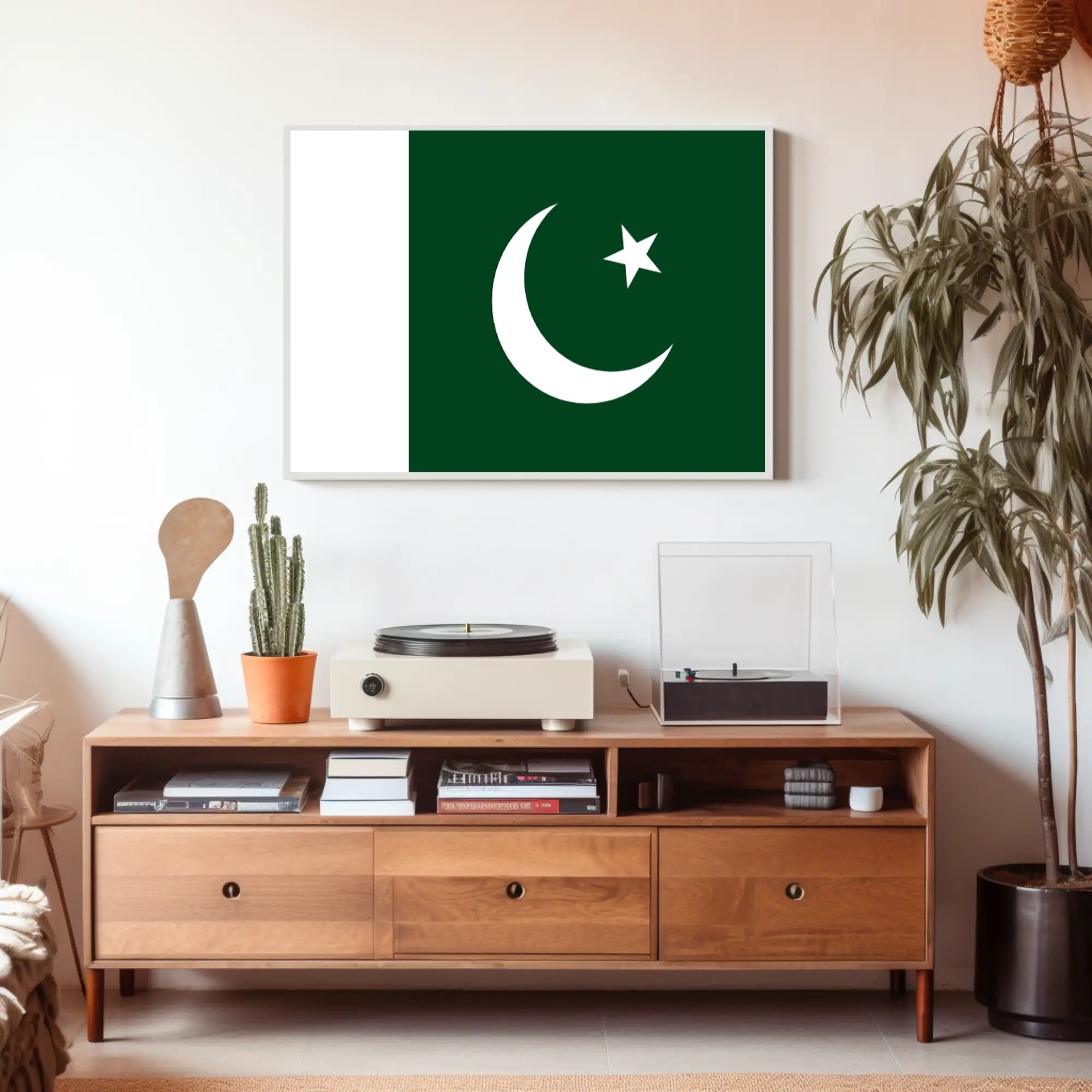 Pakistani Pride: Iconic Flag Representation Country Flag Poster PosterGoat