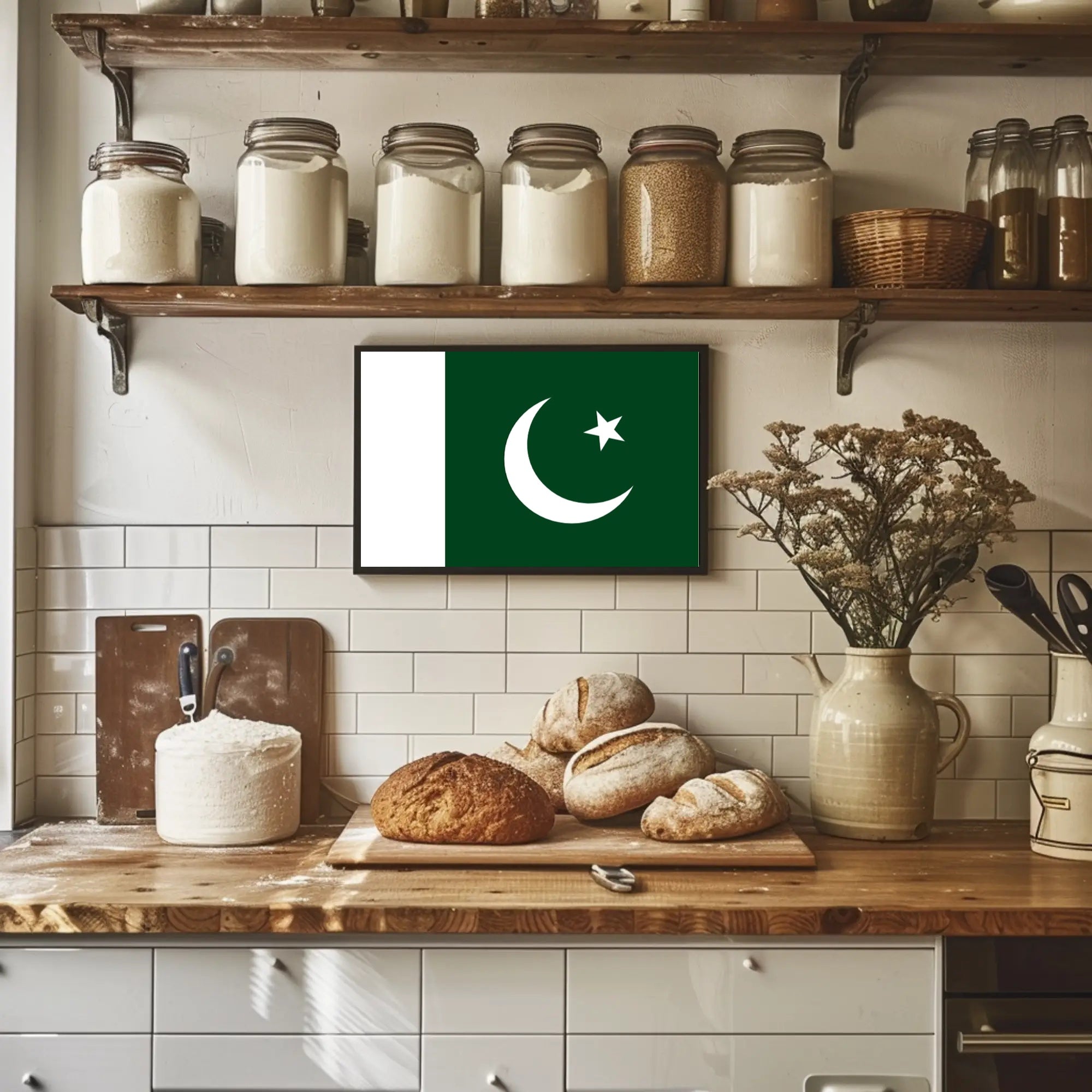 Pakistani Pride: Iconic Flag Representation Country Flag Poster PosterGoat