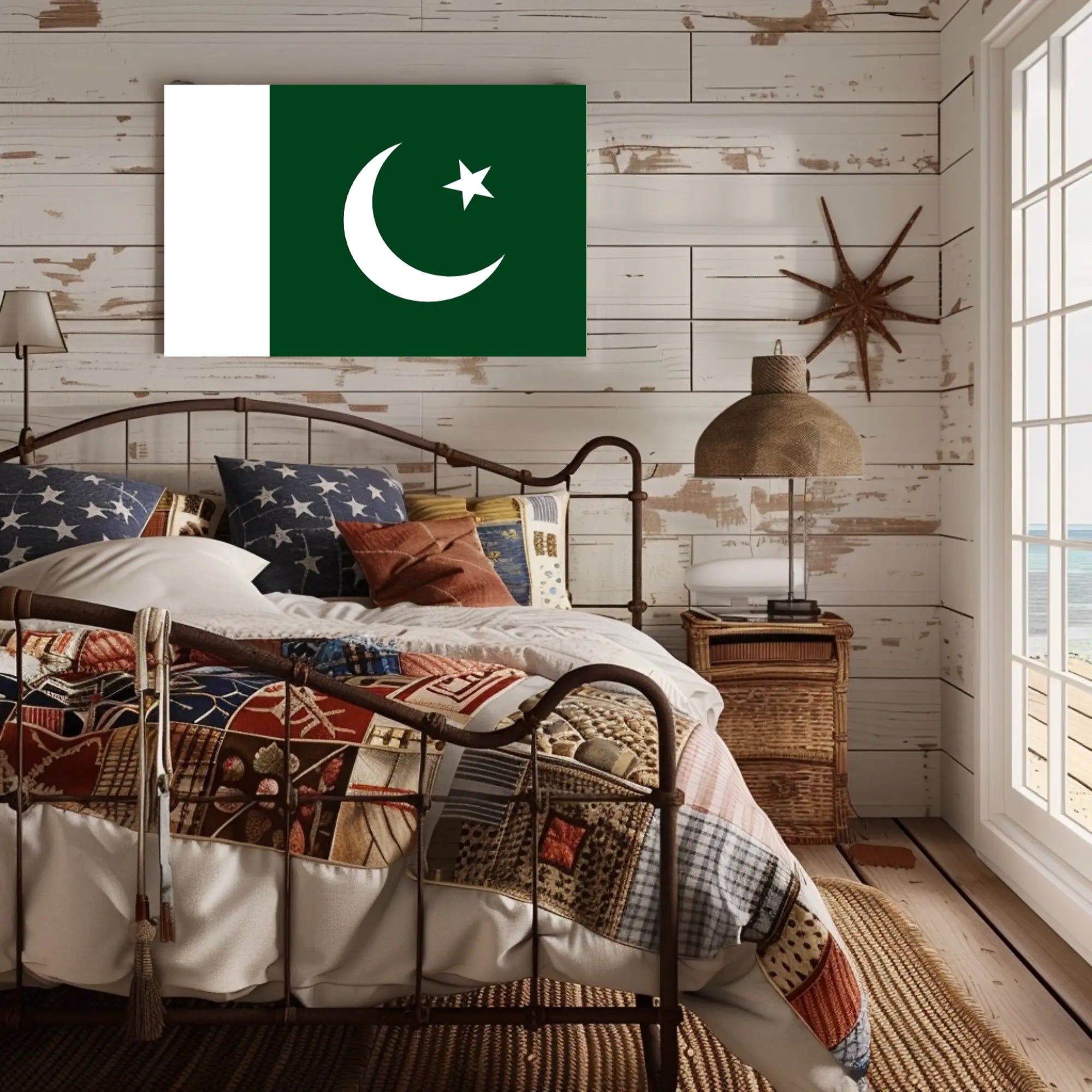 Pakistani Pride: Iconic Flag Representation Country Flag Poster PosterGoat