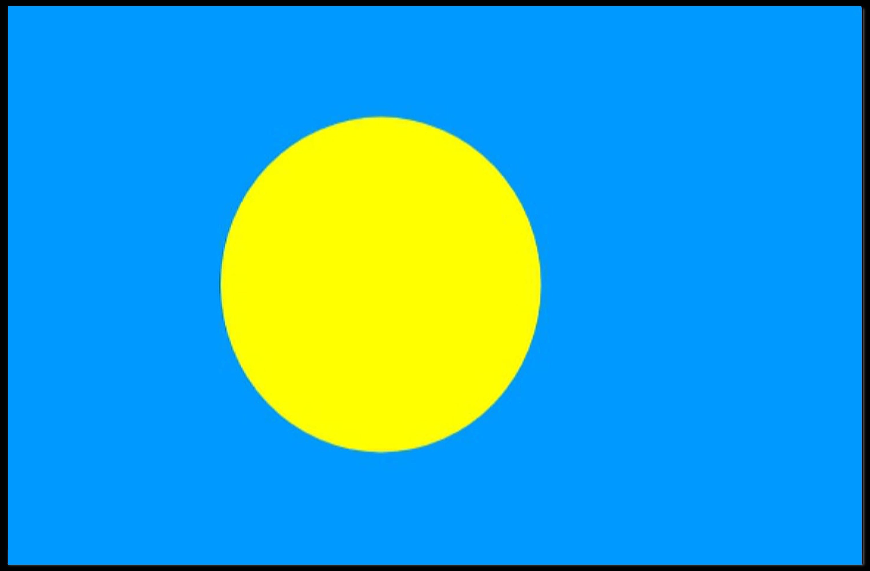 Palau Flag Peaceful Cultural Symbol - Country Flag Poster PosterGoat