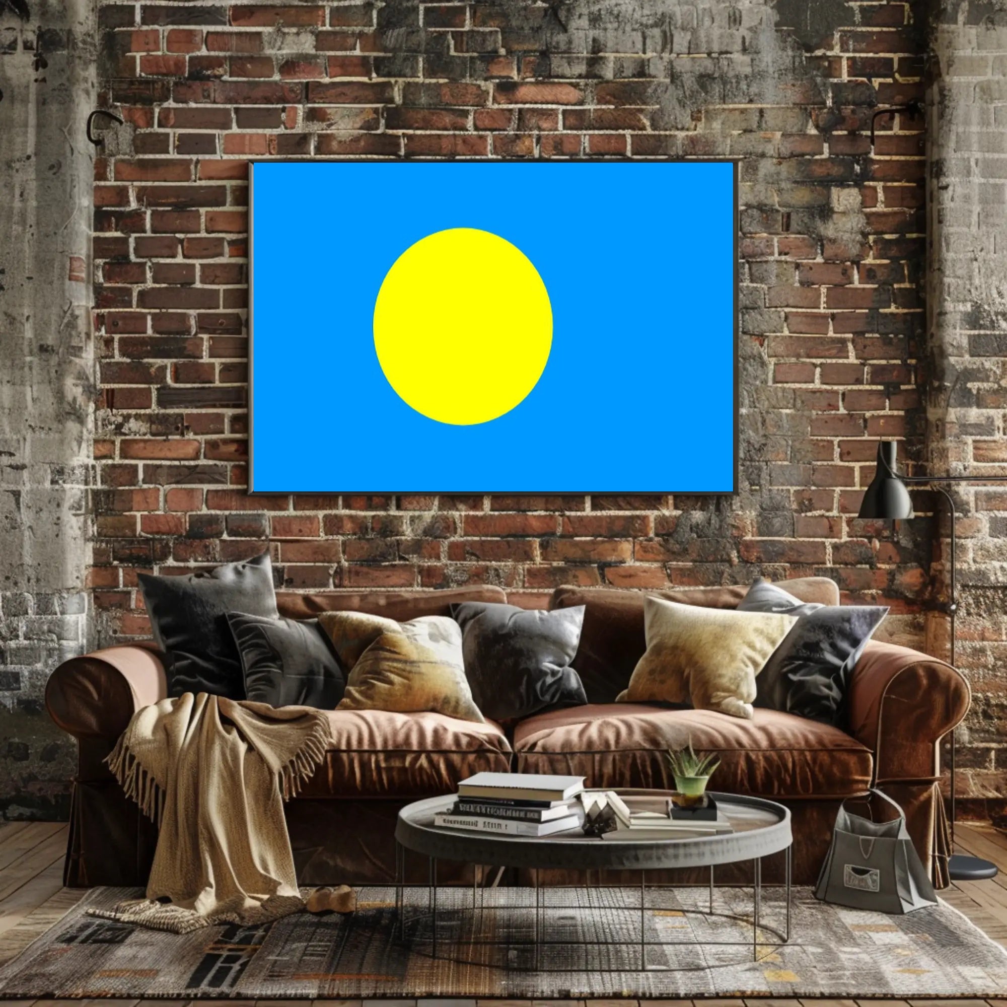 Palau Flag Peaceful Cultural Symbol - Country Flag Poster PosterGoat
