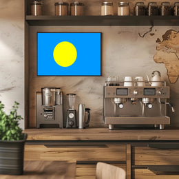 Palau Flag Peaceful Cultural Symbol - Country Flag Poster PosterGoat